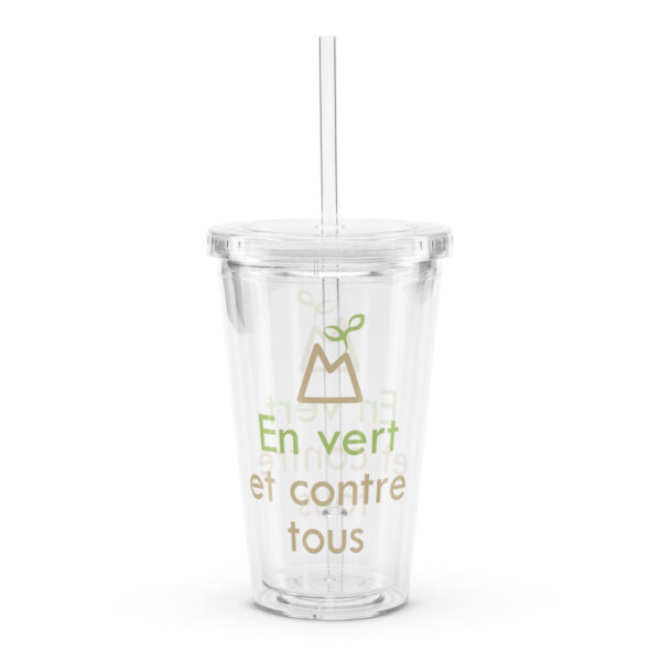 Gobelet en plastique transparent - En vert et contre tous
